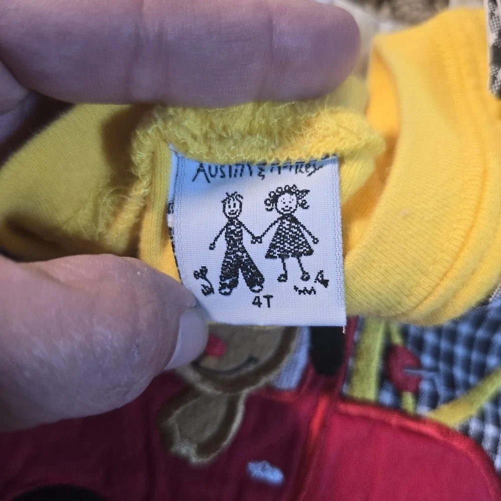 Austin & Ally plaid Tow Truck 2‎ Piece Outfit Boy's 4T